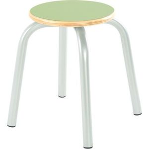 Taburet stivuibil Flexi marimea 4, verde, picioare metalice imagine