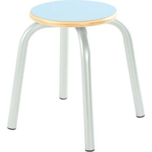 Taburet stivuibil Flexi marimea 4, albastru, picioare metalice imagine