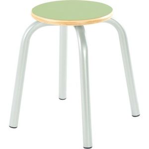 Taburet stivuibil Flexi marimea 5, verde, picioare metalice imagine