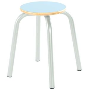 Taburet stivuibil Flexi marimea 6, albastru, picioare metalice imagine