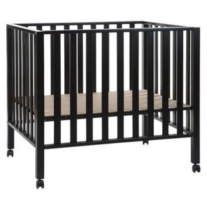Tarc Childhome 94 cu roti 75x95 cm Lemn, Black imagine