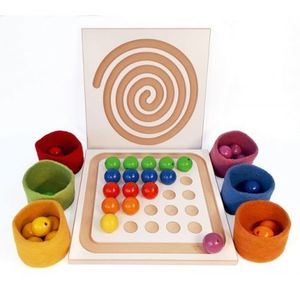 Set Junior Placa cu margele din lemn imagine