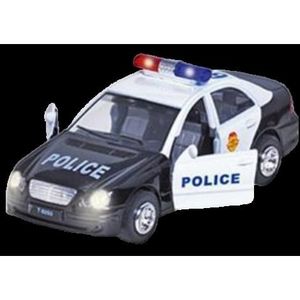 Masinuta Die Cast Cu Sunete Si Lumini, 15 Cm, Politie, Neagra imagine