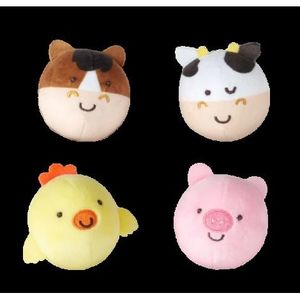 Set 4 jucarii de plus pentru bebelusi si copii, animale de rostogolit, Rollables Farm Friends, Melissa&Doug 30734 imagine