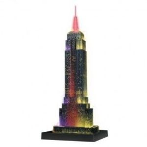 Puzzle 3d empire state building - lumineaza noaptea 216 piese imagine