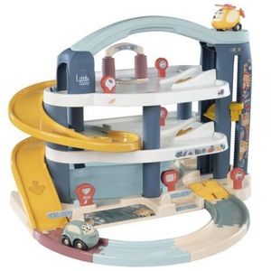 Pista de masini Smoby Big Garage cu masinuta si elicopter imagine