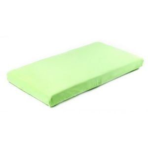 Cearsaf de bumbac jersey cu elastic Sensillo 120x60 cm Verde imagine