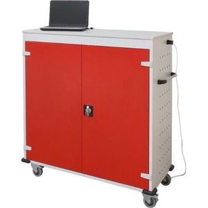 Dulap compartimentat cu roti, pentru 16 laptopuri, dotare laborator scolar informatica imagine