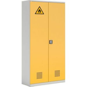 Dulap metalic securizat pentru depozitare substante chimice, dotare laborator scolar, 100 x 50 x 200 cm imagine