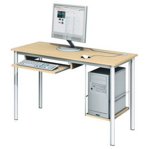 Birou catedra pentru calculator, laborator informatica, artar, picioare rotunde, Lux plus imagine