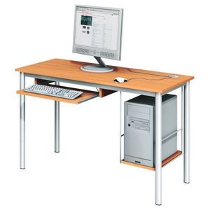 Birou catedra pentru calculator, laborator informatica, fag, picioare rotunde, Lux plus imagine