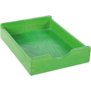 Sertar verde cu maner si fereastra, din lemn masiv de fag, lacuit imagine