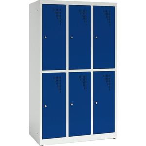 Vestiar scolar metalic cu 6 compartimente - Bleumarin imagine