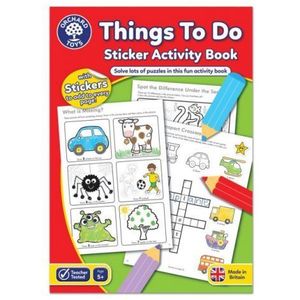 Carte de colorat cu activitati in limba engleza si abtibilduri Lucruri de Facut THINGS TO DO imagine