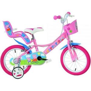 Bicicleta copii 3-5 ani, 14 inch, Peppa Pig, Dino Bikes DB144RPGS imagine