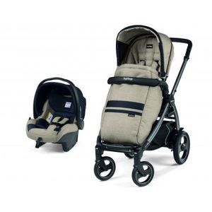 Carucior 2 in 1 Peg Perego, Book 51 S Titania, Luxe Ecru (sasiu + hamac + scaun auto), 0 - 22 kg imagine