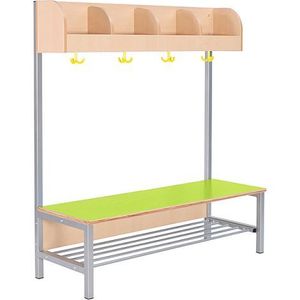 Vestiar Flexi cu bancuta, pentru 4 copii, verde, masura 3, sezut 26 cm H imagine