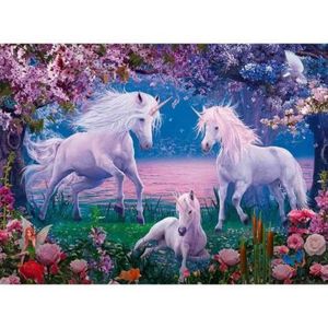 Puzzle Unicorni Albi, 100 Piese imagine