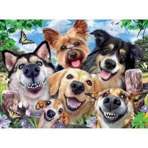 Puzzle Selfie Cu Catelusi, 500 Piese imagine