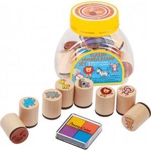 Set de 8 stampile cu animale, tusiera inclusa imagine
