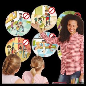 Set 6 postere educative Anti-bullying pentru gradinita si scoala imagine