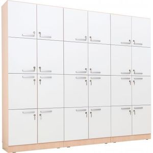 Set mobilier vestiar scolar cu incuietori si 24 de casete, pentru hol sau clasa imagine