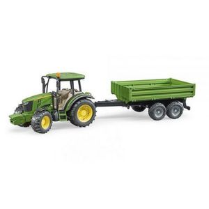 BRUDER - TRACTOR JOHN DEERE 5115M CU REMORCA BASCULABILA imagine