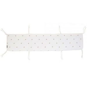 Protectie patut Childhome Jerse Muselina 35x170 cm, Inimioare imagine