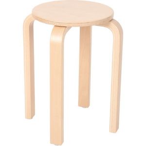 Taburet din placaj lacuit, antiderapant, stivuibil, masura 6, 46 cm imagine