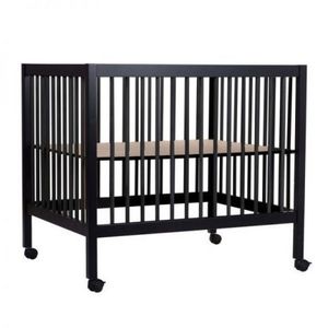 Tarc Childhome 97 cu roti 75x95 cm MDF Negru imagine