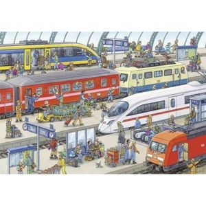 Puzzle Statie De Tren, 2X24 Piese imagine