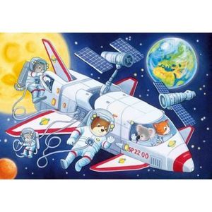 Puzzle Animale In Spatiu, 2X24 Piese imagine