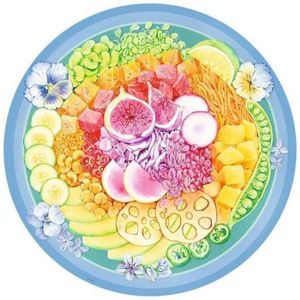 Puzzle Cerc Bol Cu Fructe Si Legume, 500 Piese imagine