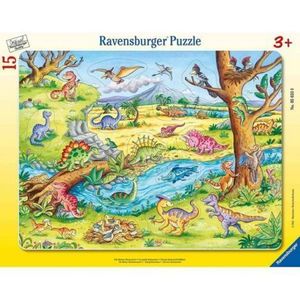 Puzzle Tip Rama Dinozauri, 15 Piese imagine