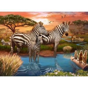 Puzzle Zebre La Apa, 500 Piese imagine