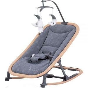 Scaunel balansoar Chipolino Velvet graphite wood imagine