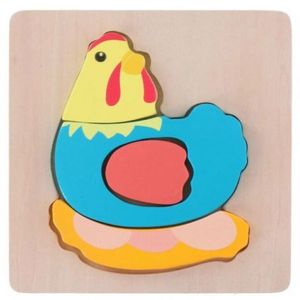 Puzzle din lemn Marionette Gaina 5 piese imagine