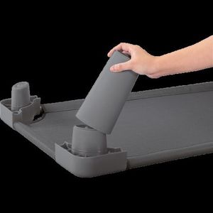 Set 4 picioare suprainaltare pentru pat stivuibil gradinita, culoare gri imagine