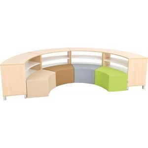 Set mobilier gradinita Quadro 139 Pastel, culoare artar, pentru sedinte si dezbateri imagine