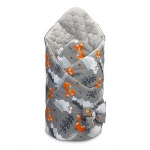 Paturica nou-nascut Sensillo Velvet Wrap Gri Munti 75x75 cm imagine