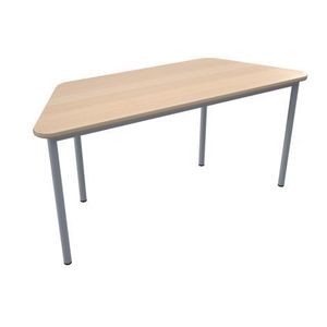 Banca scolara trapezoidala, 140 x 70 x 80 x 70 cm, mas 6, culoare fag, colturi rotunde imagine