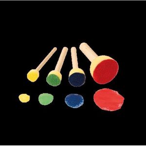 Set 40 de bureti pentru pictura, 4 dimensiuni, pentru gradinita si scoala imagine