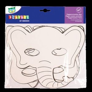 Set 16 masti de colorat, forme cu diverse animale, carton FSC imagine