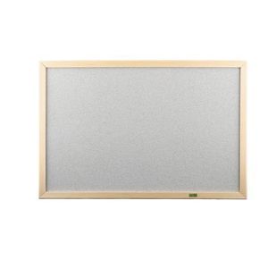 Tabla de pluta 100x200 cm, gri cu rama din lemn, avizier scoala, gradinita, birou imagine