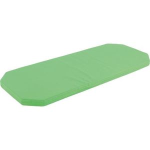 Saltea verde din spuma 125.5 x 51, 5 x 5 cm, colturi tesite, pentru pat stivuibil, gradinita imagine