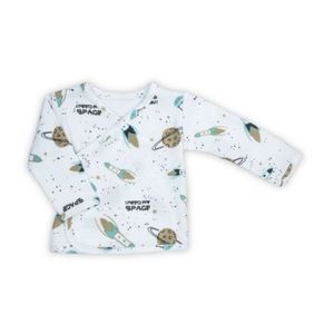 Tricou cu maneca lunga 100% bumbac (182005) Colectia Star Alb Marimea 62 imagine