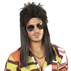 Peruca rock star bruneta imagine