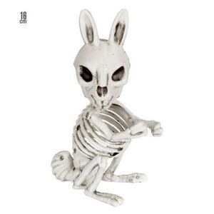 Decor iepure schelet 16 cm imagine
