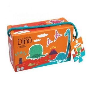 Set de 3 puzzle, Dino - Little Bright Ones imagine