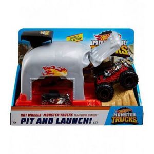 Hot Wheels Lansator Monster Truck Craniul Cu Doua Masinute imagine